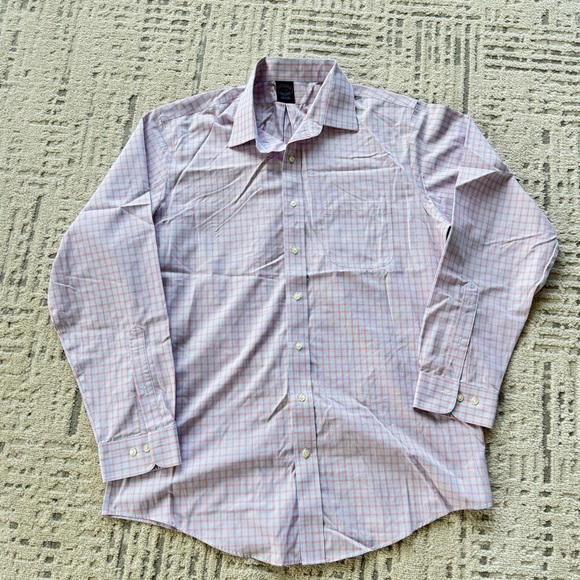 Brooks Brothers Pastel Button-Up - Purple and Orange - Size: 17 36/37 - Picture 1 of 2